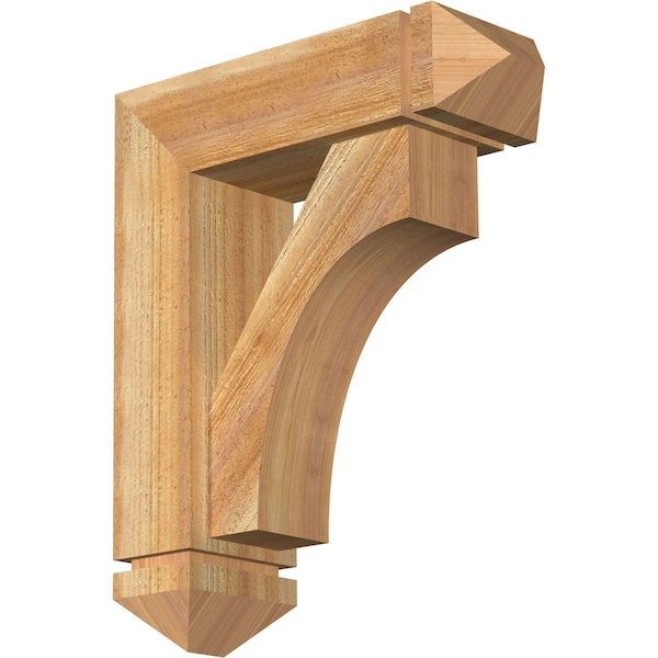 Ekena Millwork Westlake Arts and Crafts Rough Sawn Bracket w/ Offset Brace, Western Red Cedar, 6"W x 18"D x 22"H BKT0604X18X22WTL03RWR - main